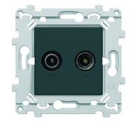 TV+FM double direct anthracite - HAGER WE253A