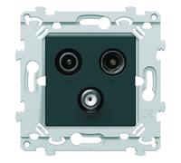 TV+FM+SAT directe anthracite - HAGER WE256A