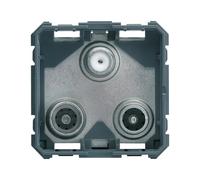 TV+FM+SAT triple 2 entrees 2M - APPAREILLAGE MURAL GALLERY HAGER WXF257