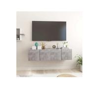 Tv-hangmeubelen 2 st 60x30x30 cm betongrijs804521
