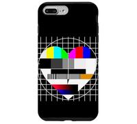 TV Image Test en Forme de Cœur I Love 90's Party Love 80's Coque pour iPhone 7 Plus/8 Plus
