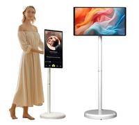 TV Intelligente Portable Avec Chargement De Type C - Écran Mobile De 21,5", Autonomie De La Batterie De Plus De 10 Heures, Rotation À 90° + Inclinaison À 25°, Télécommande Incluse | For La Maison(A)