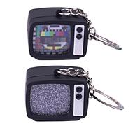 TV Keychain - Retro Sound And Light Purse Pendant, Punk Backpack Ornament, For Students, Kids, Teens, Adults, Culture Fans, Collectors, Tourists | Christmas, Birthday, Travel, Sound Keychain Ornament