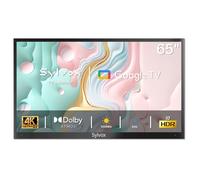 SYLVOX 65 Pouces TV Extérieur - 4K UHD Luminosité 1000Nits, Smart Google Outdoor TV Étanche IP55, Dolby Audio, Wi-FI, DVB-T2/S2, Google Assistant, Idéal pour Pool, Jardins, Terrasse (Deck Pro 2.0)
