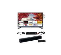 tv led 19" 48cm smart connect dvd intégré + barre de son 30w