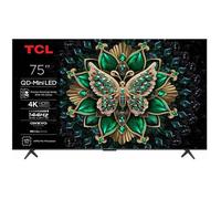 TV TCL 75C6K 4K QD-Mini LED 144Hz avec Google TV et système sonore Onkyo 2.1