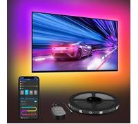 Tv Led Backlight,2.4M Rgbic Backlight Pour Tv 40-50 Pouces,Bande Led Intelligente Avec Commande Bluetooth Et Wi-Fi,Fonctionne Avec
