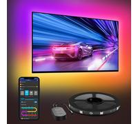 TV LED Backlight, 2.4M RGBIC TV Backlight pour TV 40-50 Pouces, Bande LED Intelligente avec Commande Bluetooth et Wi-Fi, Fonctionne avec Alexa et Google Assistant, Synchronisation de la Musique