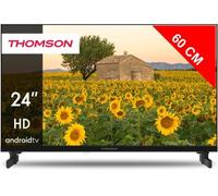 Thomson Téléviseur LED Smart HD 24HA2S13C – 60 cm (24") Android TV 12V Noir Netflix/Prime/Disney+