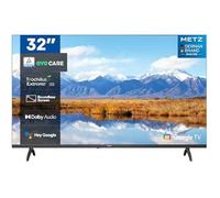 Metz Smart TV MTE6000 HD 32 Pouces (80 cm) Google TV LED Téléviseur HDR 10 HLG Dolby Vision Audio Flicker Free Game Mode Yeux Télécommande Vocale Chromecast WiFi DVB C/-T/T2-S/S2 CI HDMI USB