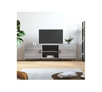 vidaXL Tv-meubel 150x30x50 cm bewerkt hout grijs sonoma eikenkleurig829074 Gris G