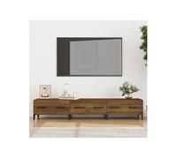 Vidaxl Meuble Tv Chêne Marron 150x34,5x30 Cm Bois D'ingénierie Multicolore