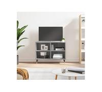 vidaXL Meuble TV 69,5 x 30 x 50 cm 826962 Bois d'ingénierie Gris Sonoma