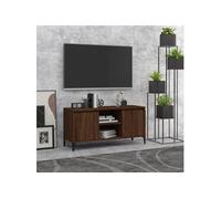 vidaXL Tv-meubel met metalen poten 103,5x35x50 cm bruin eikenkleur813163 Brun G