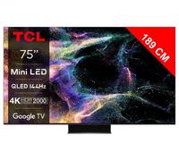 TCL C84 75C849 TV 190,5 cm (75") 4K Ultra HD Smart TV Wifi Noir 2000 cd/m²