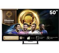 Hisense 50U7Q Téléviseur 50 ", 4K Mini LED ULED, Smart TV, Moteur Hi-View AI Engine, 144 Hz Game Mode Pro, FreeSync Premium, Built in Subwoofer, Dolby Vision IQ Atmos, Airplay, commande vocale [2025]