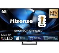 Hisense Téléviseur 65U7SE Mini‑LED QLED 4K 164 cm Smart TV Wi‑Fi Noir