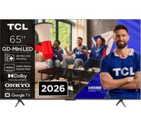 TCL 65P89L TV 65 QD Mini LED 4K QLED Smart TV Google TV 144 Hz Dolby Atmos DTS:X Aluminium brossé