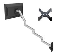 TV Mount, Ressort mécanique en Aluminium 17 "-32" Support de Montage Mural for Moniteur TV Bras Long supplémentaire à 4 Sections Rotation complète 3-6kg,Parts(with Adaptor 2)