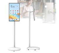 TV portable 24 pouces avec roues, écran tactile rotatif 1080p, Android 12 OS, batterie 10000mAh, stockage 8+128G