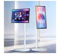 TV Portable À Écran Tactile 24/27/32 Pouces, Smart TV Android 4K sur roulettes avec Support Entièrement Pivotant, Écran Incell 1080p, Autonomie De Batterie 8H, 4+64 Go/8+128 Go(24in,8+128GB(1080P))