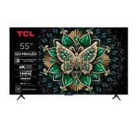 TV QD Mini LED Tcl 55C69K 140 cm 4K UHD 2025 Aluminium brossé