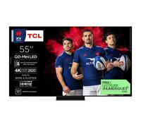 TV QD-Mini LED Tcl 55C89K 138 cm 4K UHD 2025 Aluminium brossé