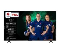 TV QD-Mini LED Tcl 75C69K 191 cm 4K UHD 2025 Aluminium brossé