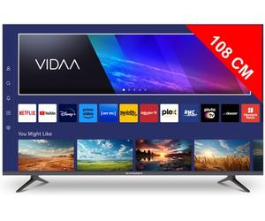 TV QLED 43 4k VIDAA Sans bord - 3xHDMI - 2xUSB - DVBT2/S2 Origine Roum SCHNEIDER - 43A1