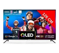 CHiQ Smart TV U50QM8V 50 pouces (126 cm) 4K QLED Google TV HDR10 Dolby Audio Noir