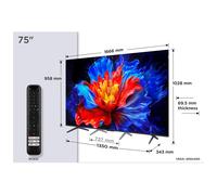 TV QLED 4K - TCL - 75P8K - 144Hz - Son ONKYO 2.1 - Compatible HDR10+/Dolby Vision