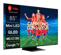 TV QLED Mini LED TCL 85C805 215 cm 4K UHD Google TV Aluminium brossé