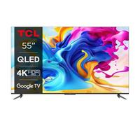 TV QLED TCL 55C645 139 cm 4K UHD Google TV 2023 Aluminium brossé