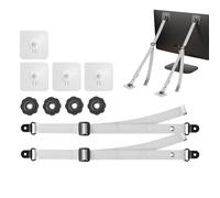 TV Safety Straps, Adjustable Furniture Fastener, No-Drill Anti-Tip Straps, 2-Piece Secure Design, Easy Installation for Flat Screen Stability, Ideal for Kids Proofing TV Stand Wall Cabinet Desk