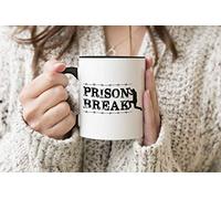 Tv Series Prison Break Michael Scofield Barbed Wire Black Handle Mug Coffee Tea Mug 312ml Cup