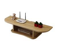 TV Set-Top Box Storage Box Router Wall-Mounted Rack Perforation-Free Wall WiFi Storage Box Bedroom Router Storage Box (Color : Black Size : 602215CM) (Natural 60 * 22 * 15CM)