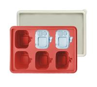 TV-Shaped Silicone Ice Mold, 6-Cavity Reusable Tray with Lid for Whiskey, Cocktails, Juice, Wine, Baking Use at Home, Bar, Restaurant, Rv, Easy Release Ice Maker, 6,3 x 4,33 Inches