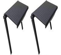 TV Shelf Foldable Set Top Box Organizer Bracket (Black) 2pcs