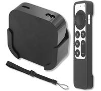Tv Stand Compatible With Apple Tv 4K 3Rd Generation 2022, Wall Mount Bracket With Black Silicone Protective Cover, Compatible With Apple Tv Siri 3Rd Generation Remote