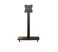 TV Stand Floor Mount for 10-43 inch Screens, Adjustable Mobile White Monitor Display Holder with Wheels Hold up to 30kg(Black)