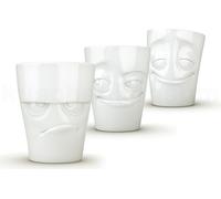 TV Tasse 81.82.83 Gobelet à anse Grummelig Verschmitzt Vergnügt blanc