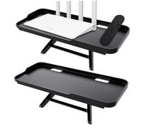 TV Top Shelf 2pcs 11.81x4.92 Pouces Non Folie Lourde 2 Engrenage Support de Stockage Ergonomique Bouton de Punch sans Drop.