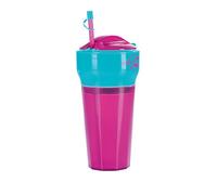 TV Top Ventes 06384 Snack Tasse Plastique Rose/Turquoise