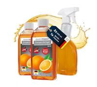 TV - Unser Original easy maxx Lot de 2 flacons de concentré de produit d'entretien à l'orange et 1 flacon vaporisateur 1 l