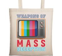 TV Weapons of Mass Deception Brave New World Sac fourre-tout en coton écologique Beige