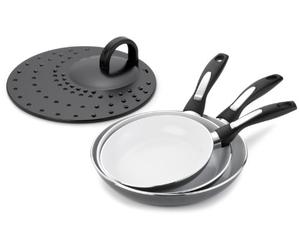 TV Werbung - Das Original Lot de 3 poêles en céramique 28-24 - 20 cm + Couvercle antiprojection- Bratmaxx - Livraison Offerte