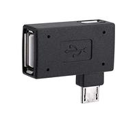 TV xStream Adaptateur OTG, adaptateur de port USB 90 x L, câble micro OTG compatible avec Firestick 2e génération, 3e génération et 4K, smartphones Android, tablettes, Rii, claviers Logitech, SNES,