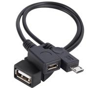 TV xStream USB Port Adapter, Micro OTG Cable with Power - Compatible with Streaming Sticks, Media Devices, Rii and Logitech Keyboards, Nintendo Switch, Snes, NES Classic.
