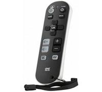 TV Zapper Télécommande universelle - Contrôle jusqu'à 3 appareils TV Décodeur et Audio - conception simple - Compatible avec toutes les marques TV. URC 6810, Noir