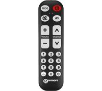 TV1 - Universal Remote Control Easy to Use with 19 Large Programmable Buttons for Seniors - Remote Control Required for Pairing - Works in Infrared